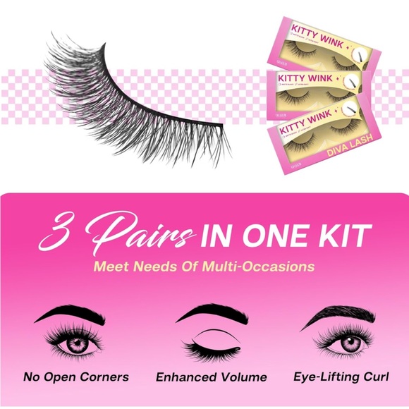 🌟3/$12 NWT 3 Pair False Eyelashes - Picture 5 of 12